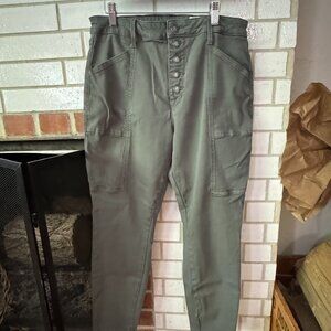 Cosmic Blue Love Utility Skinny Jeans - Light Olive Green - 31P